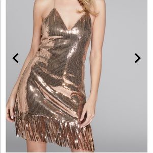 Marciano Gold Sequin Dress